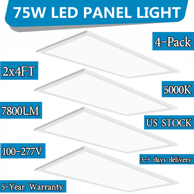 2x4 FT LED Ceiling Panel Lights 75Watt, Flat Backlit Light,8400 Lumens, 120-277V
