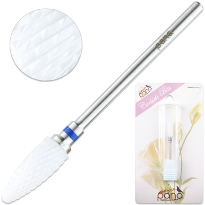 Professional High Quality 3/32'' Shank Size White Flame Ceramic Nail Drill Bit