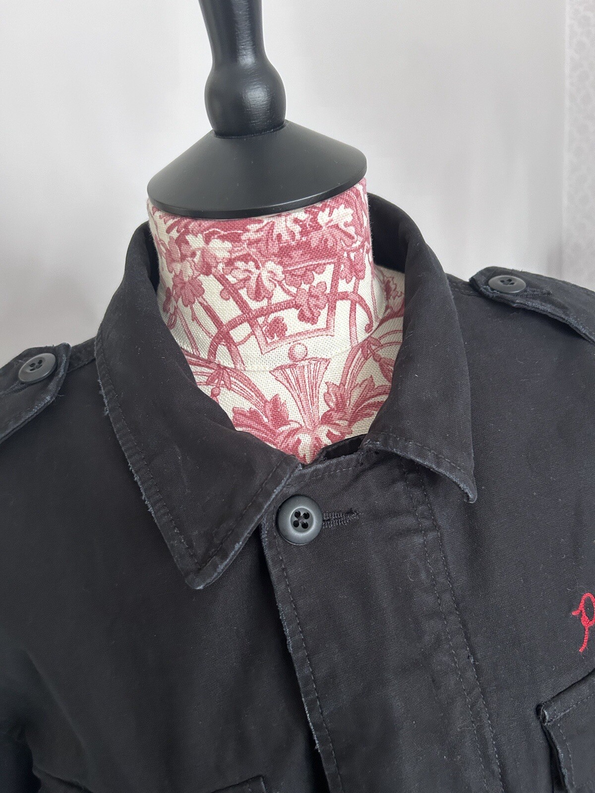 Polo Ralph Lauren Black Military Aztec Field Jacket RRP£499 Size M Embroidered image 6