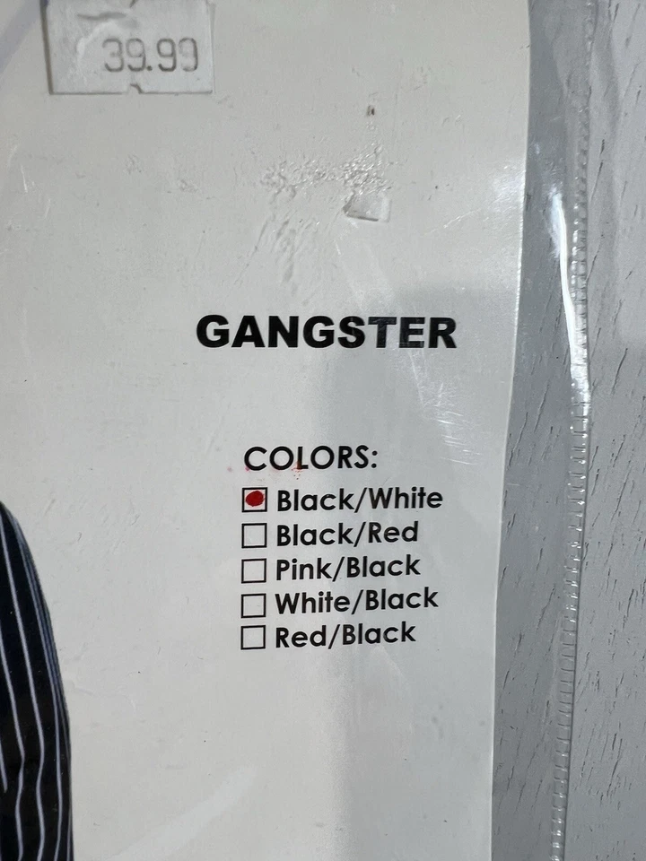 Disfraz de gángster niño XS 4-6 negro blanco Foto 3 de 4