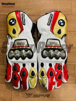BMW M10000RR Motorcycle Motogp Racing Leather Gloves Racing Gants Guantes
