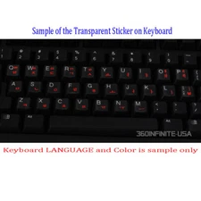 SPANISH LATIN Transparent Keyboard Sticker for laptop desktop RED BLACK WHITE