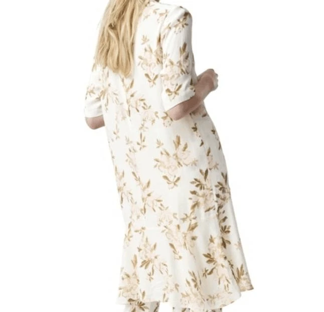 GANNI St. Pierre pink cream Crepe Dress sz 36 Small eBay