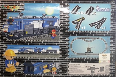 BanBao 8228 Remote Control Blues Cargo Train Building Block Set 1275pcs  Bricks