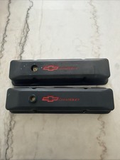 Chevy Performance Black W Red Lettering Valve Covers For Small Block Models Chevy Performance Black W Red Lettering Valve Covers For Small Block Models