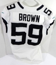 2019 Jacksonville Jaguars Arthur Brown #59 Game Issued White Jersey 25 100 P 0