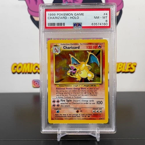 Charizard Holo PSA 8 4/102 Pokemon Base Set 1999