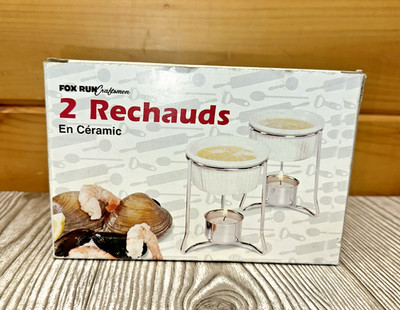Fox Run Butter Warmers, Set of 2 (5590) Ceramic Lobster Crab Dipping - OPEN BOX