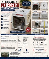 Petmate Pet Porter Large Hard Sided Pet Carrier Kennel Crate 20x20x27 Vintage