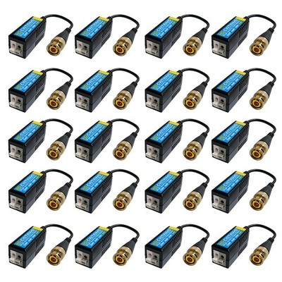 20,CCTV Camera 1080P3MP4MP5MP8MP passive video Balun BNC Coaxial Cable Connector