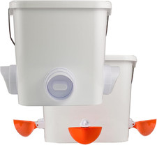 Automatic Chicken Feeder and Waterer Set Hanging Chicken Feeder No Waste Poultry