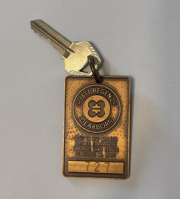 Hyatt Regency Dearborn Hotel & Motel Room Key Fob #727 Fairlane Town Center