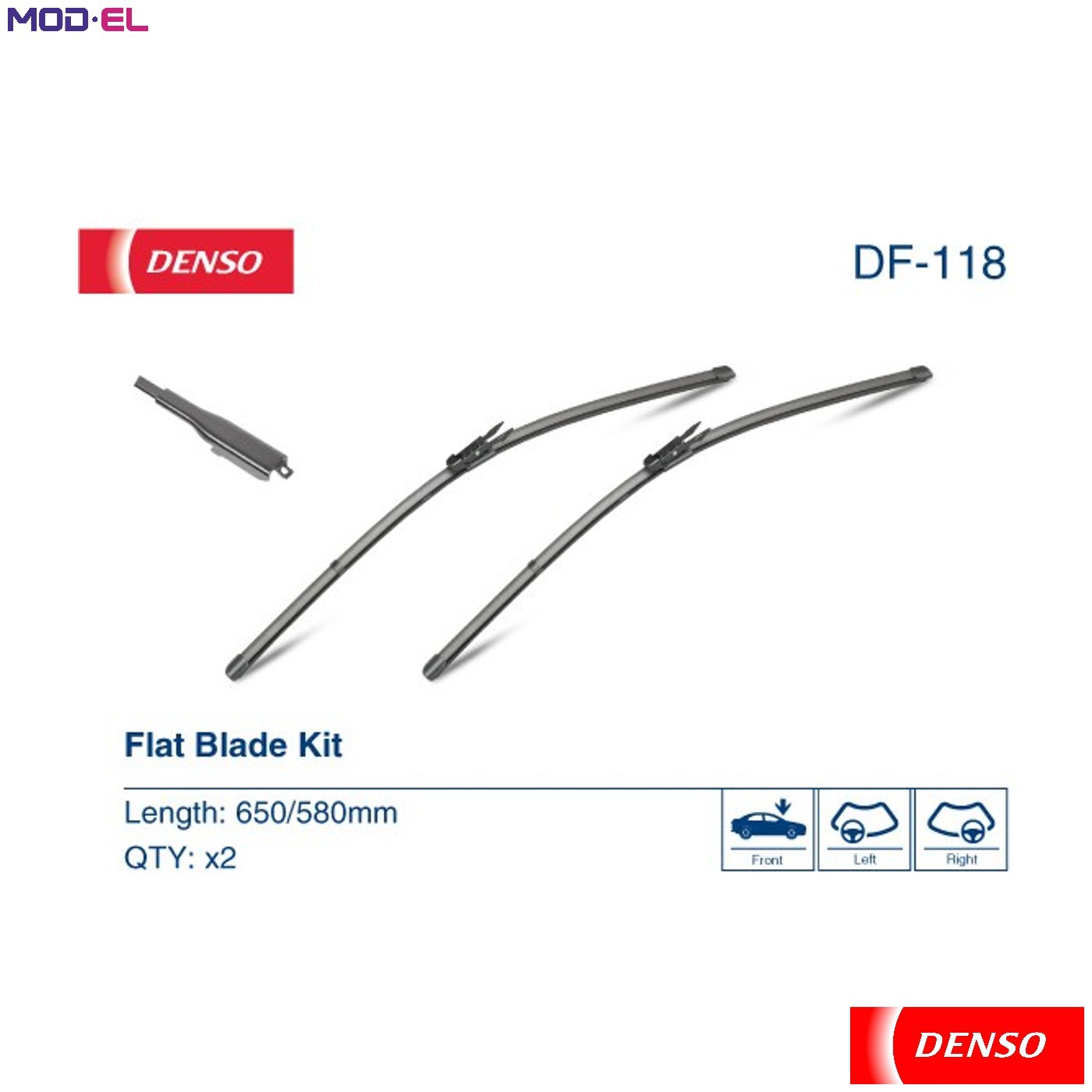 Denso Passenger Driver Wiper Blade Fits LHD RHD Mercedes A-Class B-Class DF118 - Image 6
