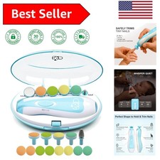 Safe Electric Nail File for Babies - Complete 21-Piece Set with Organized Case