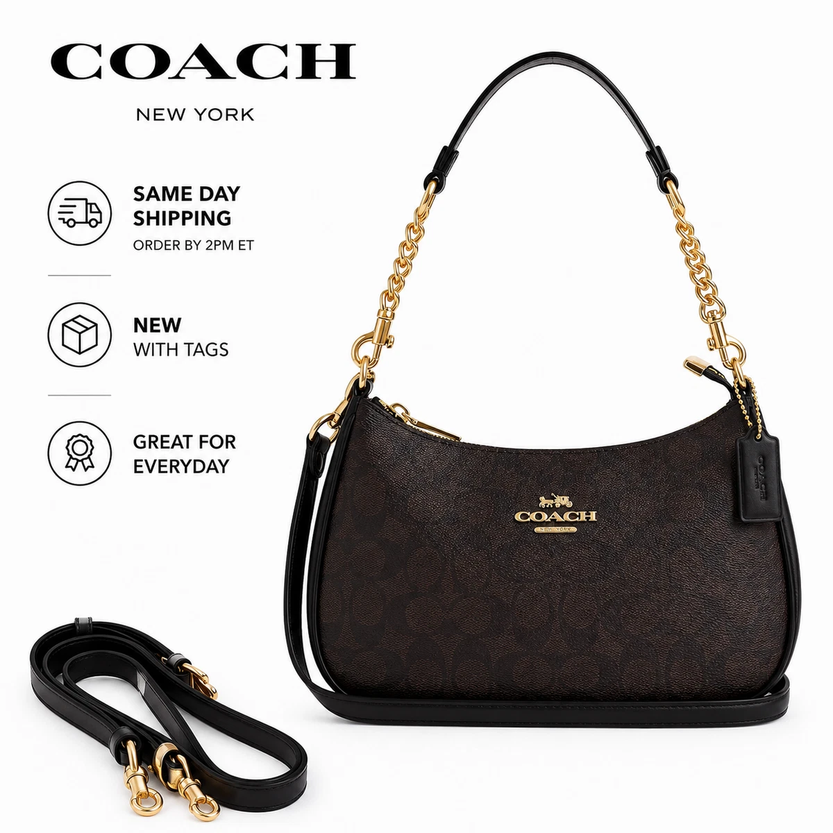 Coach Brown Signature Handbag for sale - eBay
