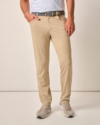 JOHNNIE-O Momentum Stretch Knit Performance Pant  Light Khaki MOMENTUM PANT.
