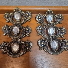 Vintage Style Cabinet Drawer Pulls Handles Metal Lot Of 6 3" Screw To Screw