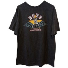 Adult XL Motorcycle T-shirt Short Sleeve Dark Gray Bikers 5th Annual Rally