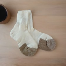 VTG Mens Socks Tan Thorlo Turbo Orlon Irregulars Roll Top Crew 90's USA Made
