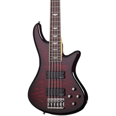 Schecter Guitar Research Stiletto Extreme5 5String Bass Black Cherry