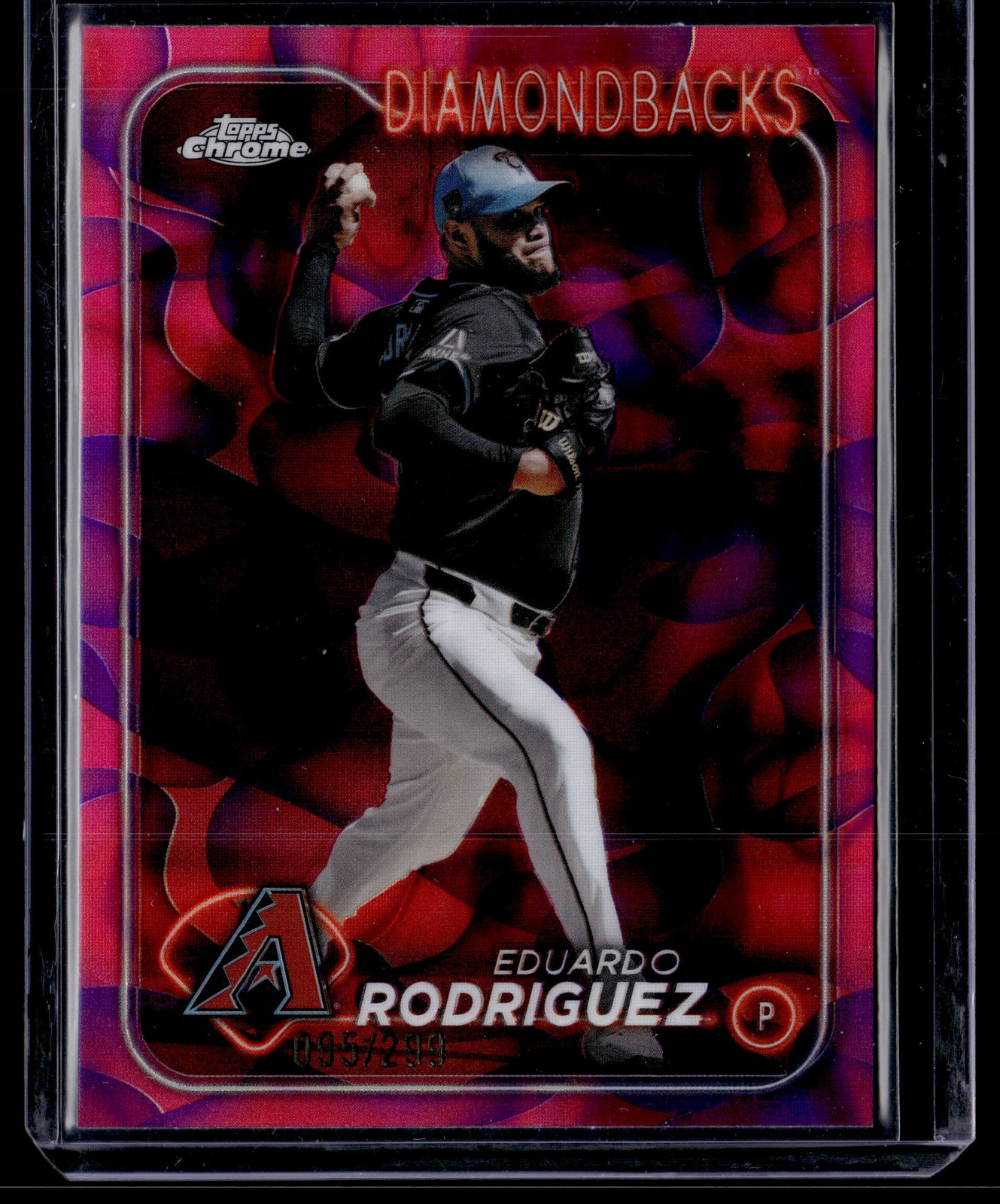 2024 Topps Chrome #USC113 Eduardo Rodriguez Magenta/Purple Lava Lamp #/299