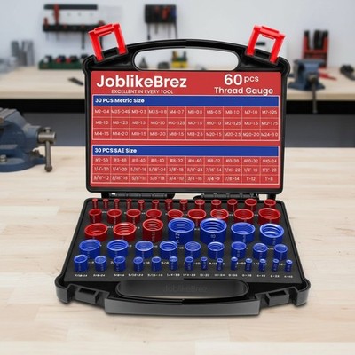 Durable Thread Checker Kit with Laser-Engraved Markings for Nut and Bolt Sizes