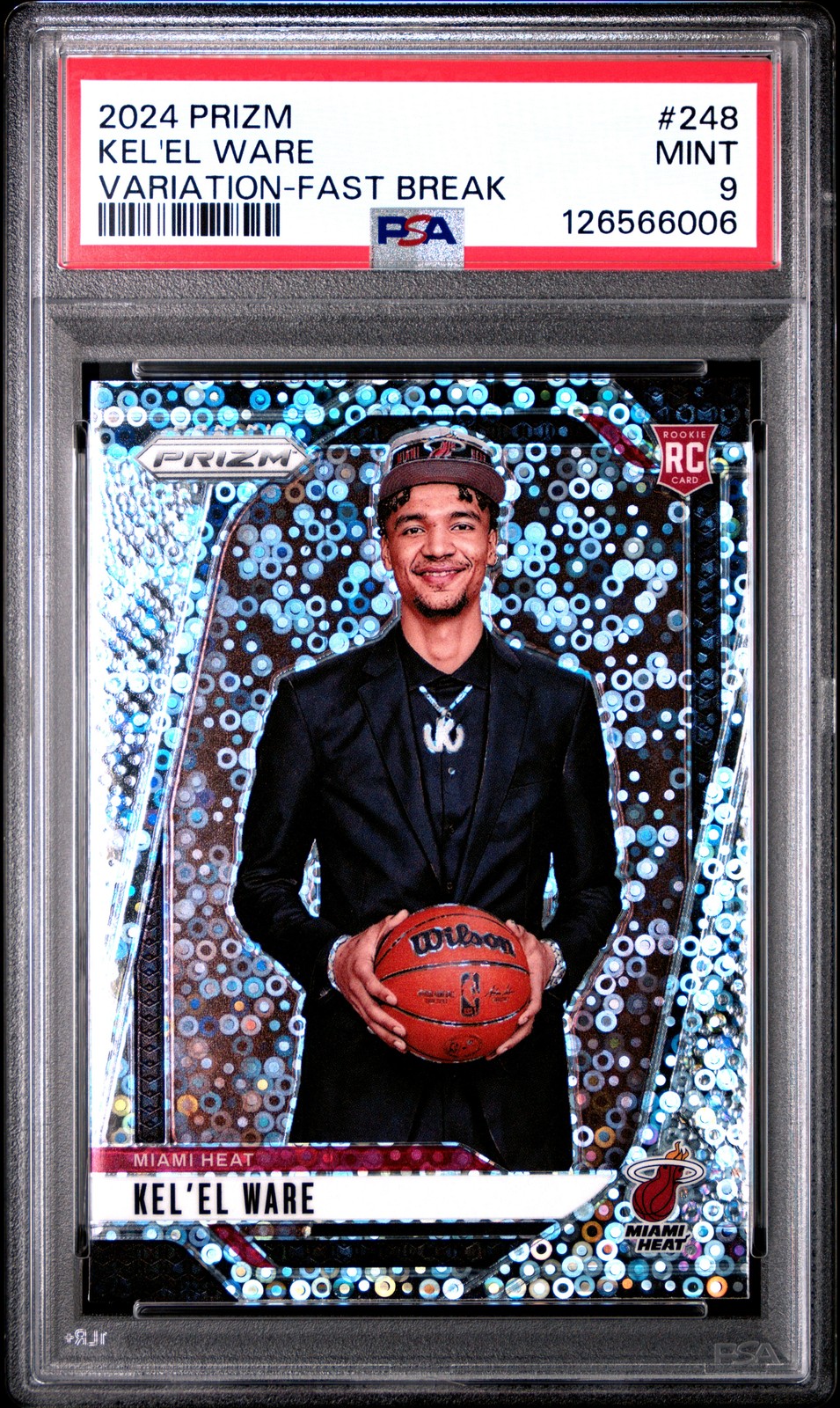 2024 PANINI PRIZM VAR-FAST BREAK #248 KEL'EL WARE PSA 9