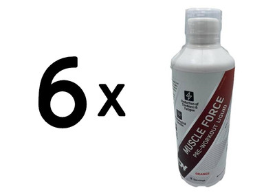 6 x Dorian Yates Muscle Force Liquid Pre-Workout, Orange - 500 (21,65 EUR/L)