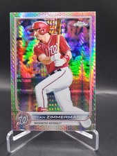 2022 Topps Chrome Base Prism Refractor #108 Ryan Zimmerman Washington Nationals