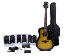 Keith Urban Player Acoustic Electric Guitar Ripcord Brazilian Burst Right 40pc 