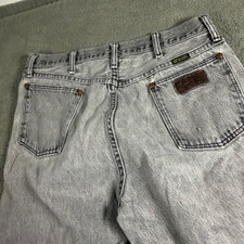 Vintage Wrangler Montana Series Gray Jeans Mens 36x32 Made in USA Straight Leg