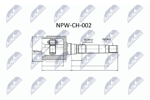 Gelenksatz Antriebswelle Nty NPW-CH-002 FüR Voyager Chrysler Caravan Dodge 3 4-image