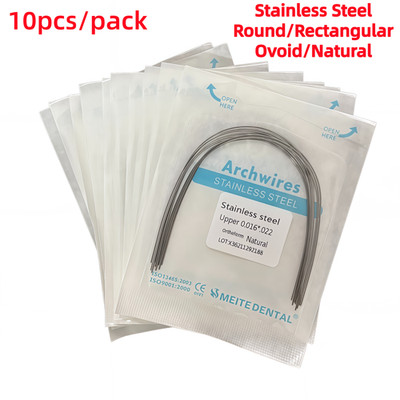 Dental Ortho Arch Wire Stainless Steel Ovoid/Natural Round Rectangular Wire
