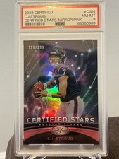  2023 Panini Certified CJ Stroud Certified Stars Mirror Pink /199 #CS11 RC PSA 8