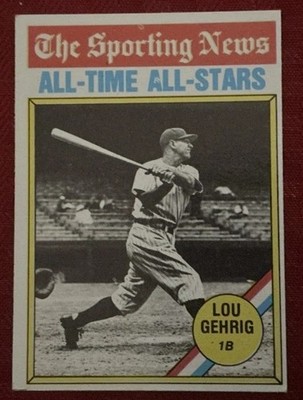 1976 Topps - The Sporting News AllTime All-Stars Lou Gehrig #341