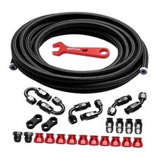 6AN PTFE Fuel Line Kit - 20FT E85 Nylon Braided PTFE Hose - With PTFE