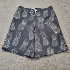 Airwalk Shorts Men's Size Large Pineapple Print Blue White Board Surfer College