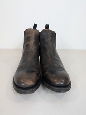 Frye Mens Bowery Chelsea brown leather boots ...
