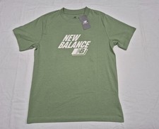 New Balance Men's Green Logo Classi Sports Running Graphic Cotton T-Shirt