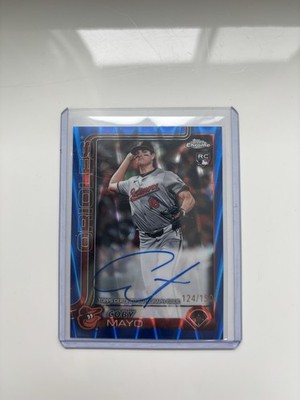 2025 Topps Chrome - Rookie Autographs Coby Mayo #RA-CMA Blue RayWave...