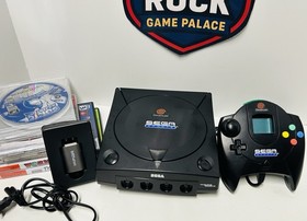 Sega Dreamcast System Black Sports Console -  HDMI Adapter- 8 Games - VMU Memory