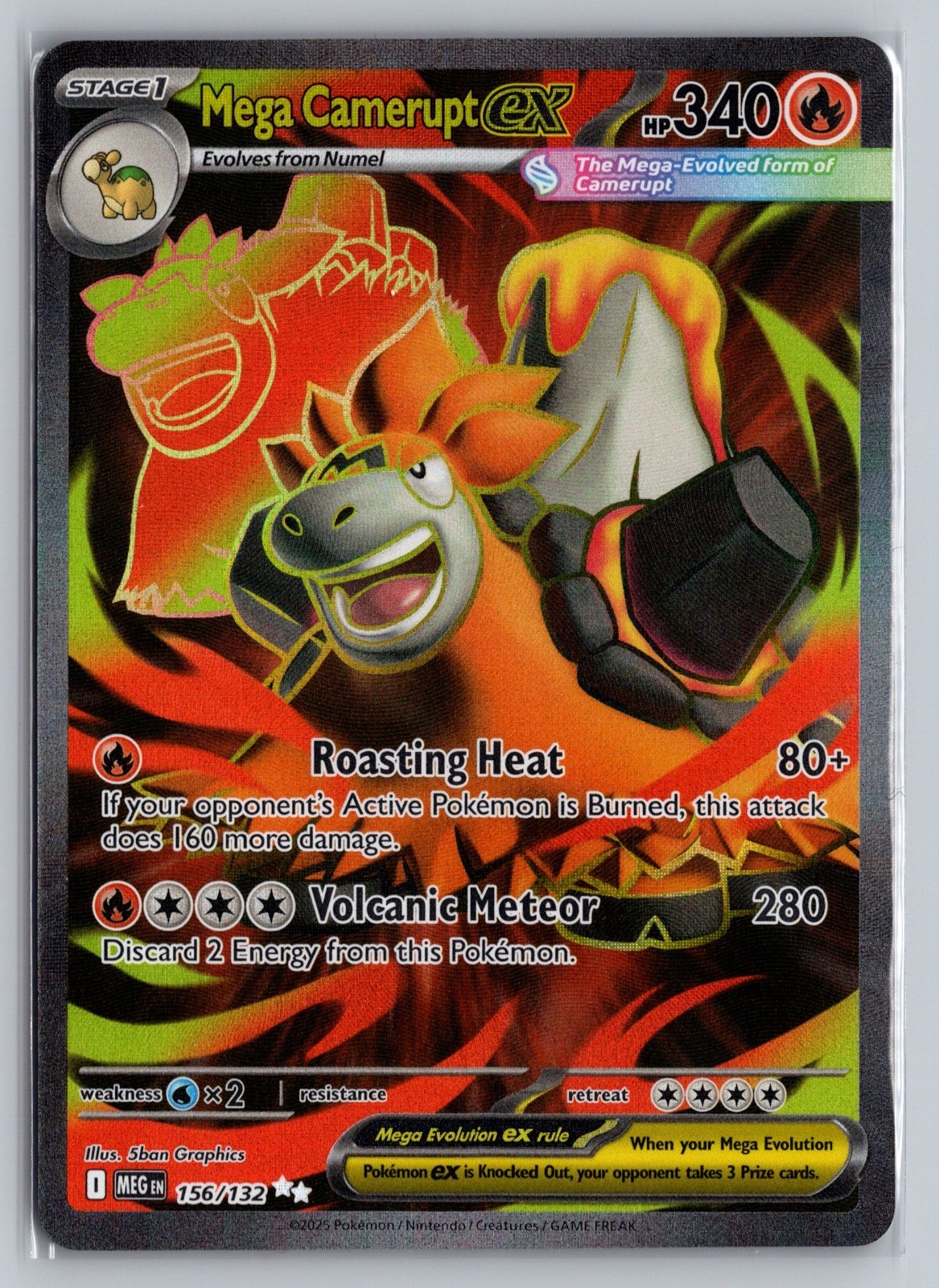 Mega Camerupt ex Holo Ultra Rare ME01: Mega Evolution 156/132 NM