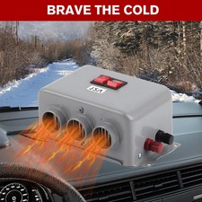 800W Electric Car Heater 3 Hole 12V DC Heating Fan Defogger Defroster Demister