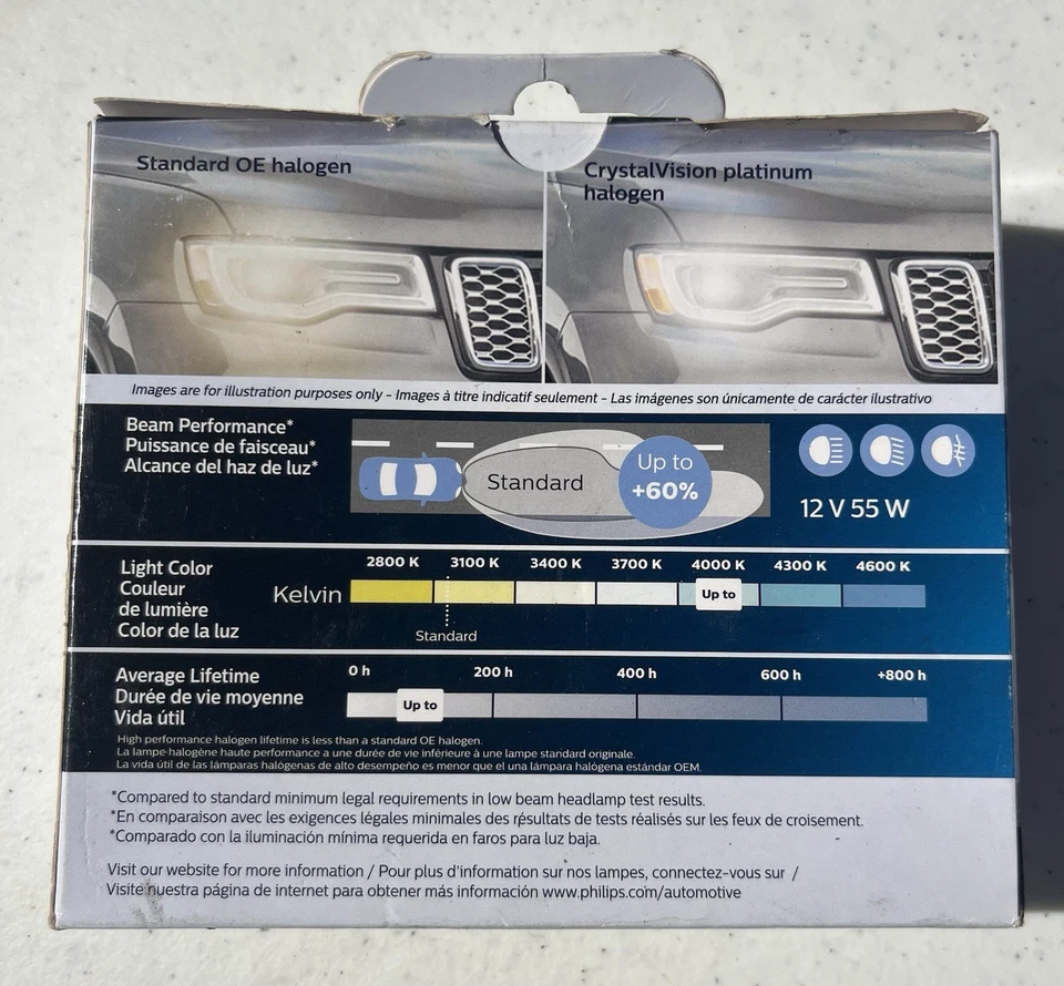 Bombillas de lámpara de actualización superior PHILIPS CrystalVision Platinum H11 (paquete de 2) Foto 2 de 3