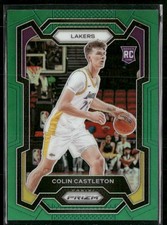 2023-24 Panini Prizm #287 Colin Castleton Rookie Prizms Green Los Angeles Lakers