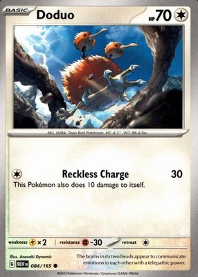 Doduo 084/165 Common 151 Pokemon Near Mint
