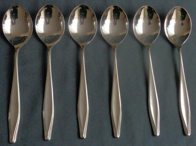 WMF 90 Brüssel 5500 6 Pieces Versilberte Löffel 20cm Set Table Löffel Cutlery