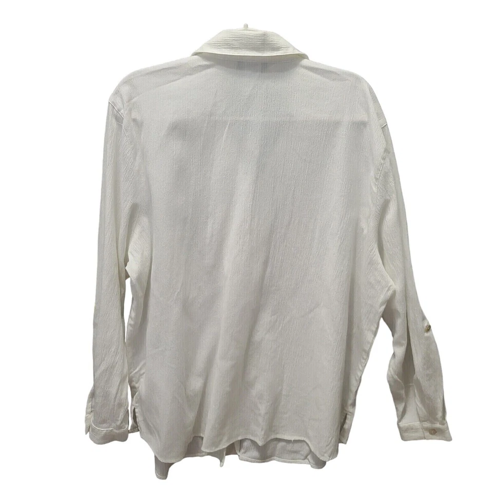 Camisa abotonada Napa Valley para mujer multicolor talla 1X mezcla de algodón manga larga Foto 2 de 4