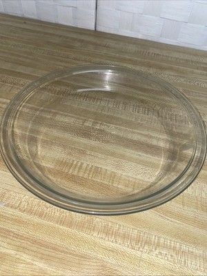 Vintage PYREX #209 DEEP Pie Plate 10'' x 1 3/8'' Clear Pie Dish w/Flat Rim, USA