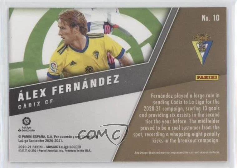 2020-21 Panini Mosaic La Liga Montage Alex Fernandez Álex Fernández #10 - Image 2 of 2